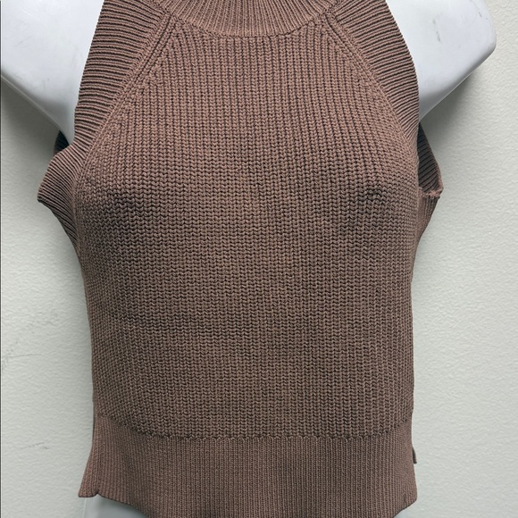 Wilfred Ribbed Knit Tank Top - Tan - Picture 3 of 6